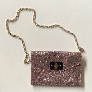 KATE SPADE *Moonlit Soirée Glitterball Pink Crossbody Bag with Chain Strap